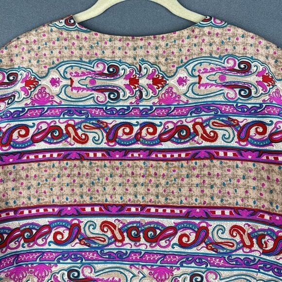 Vintage Anne Crimmins for Umi Blazer Womens 16 Abstract Paisley Print Silk Lined - Picture 8 of 11